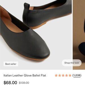 Quince Italian Leather Glove Ballet Flats - Black